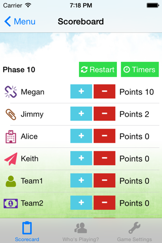 Scorekeeper Pro - Universal Scorecard & Timers & Charts screenshot 3