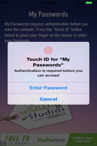 My Passwords with TouchID screenshot 2