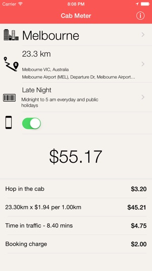 Cab Meter Australia - Taxi fare