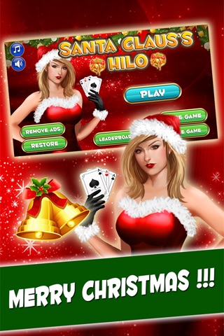 ``` Christmas Santa Hi-lo  - Top Higher or Lower Cards Casino Games screenshot 2