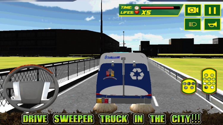 City Garbage Truck Simulator 3D – Drive trash vehicle & digger crane to sweep the roads screenshot-3