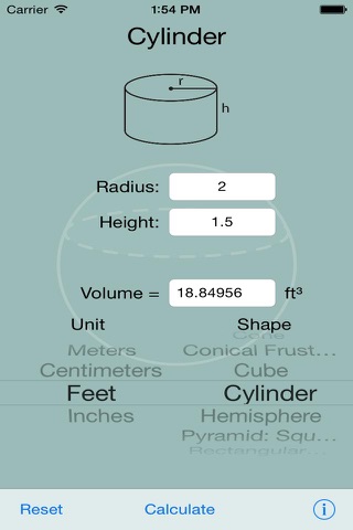 Volume Calc screenshot 2