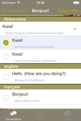 Conversation en atikamekw screenshot 4