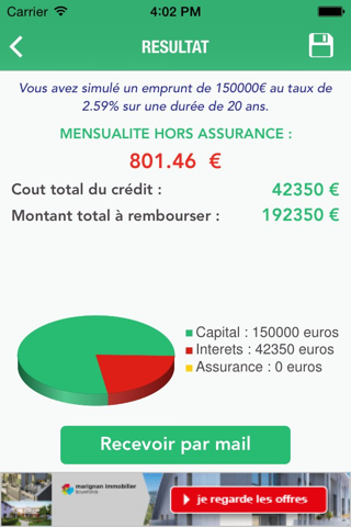 Simulation Crédit Immobilier screenshot 2