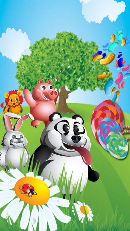 Hungry Panda and Animal Friends Run - How many Lollipop and Jellybeans can you find on the way? screenshot-4