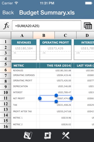 Super Spreadsheet-Create/Open/Edit XLS and XLSX format screenshot 4