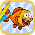 Sea Animals Coloring Book - color and paint fish