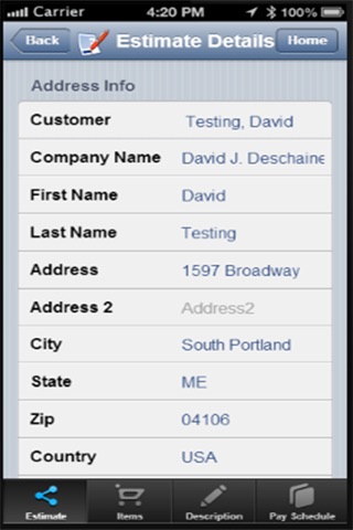 Contractor Estimate Pro Mobile screenshot 2