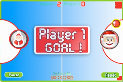 Santa Claus plays Glow Hockey - Best Air Games for Kids - FREE Christmas Version screenshot 2