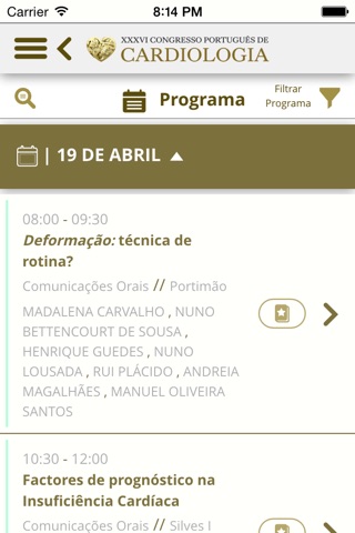XXXVI Congresso Português de Cardiologia screenshot 3