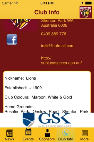 Subiaco AFC screenshot 4