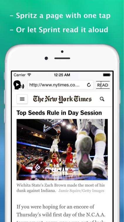 Sprint - Spritz Powered Speed Reading and Audio Browser