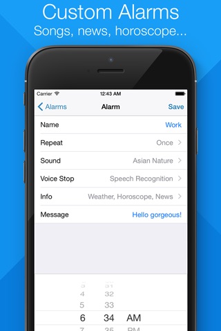 WakeVoice - Alarm clock with speech recognition screenshot 3