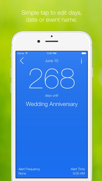 Screenshot #3 pour Amour Temps - Love Time - compte à rebours pour les dates et les jours fériés importants