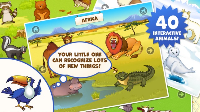 ‎Zoo Playground - Educational games with animated animals for kids Screenshot