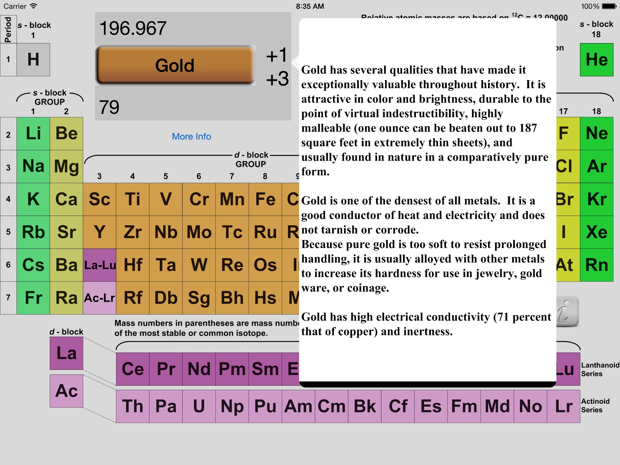 Table of Elements HD screenshot 2