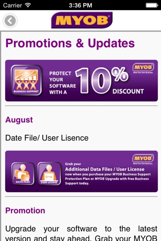 MYOB screenshot 3