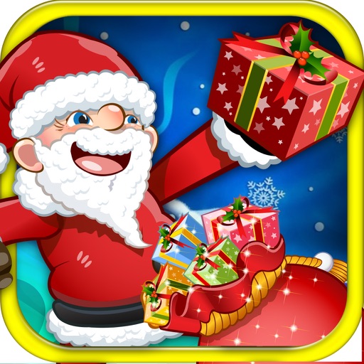 Bossy Santa Clause Throwing Gifts bag in snowing season PRO icon