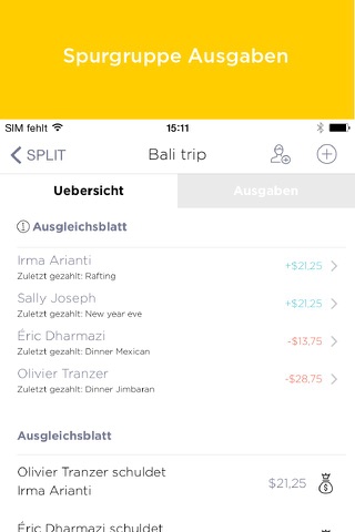 Split : group expenses manager screenshot 3