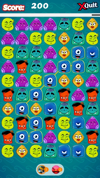 Jelly Creatures Match 3 Mania - Brilliant Multiplayer where you Draw Lines, Connect & Link Interlocked Colorful Monsters screenshot-3