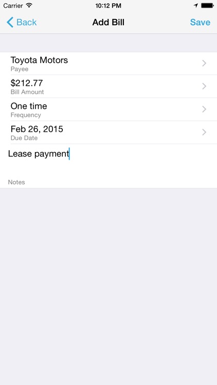 Bill Reminders