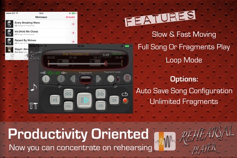 Rehearsal Player-Music Player for musicians (voice,guitar,bass,piano,drum,…) screenshot 2