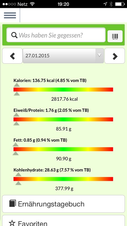 Foodplaner – Ihr Ernährungstagebuch und Kalorienzähler für unterwegs