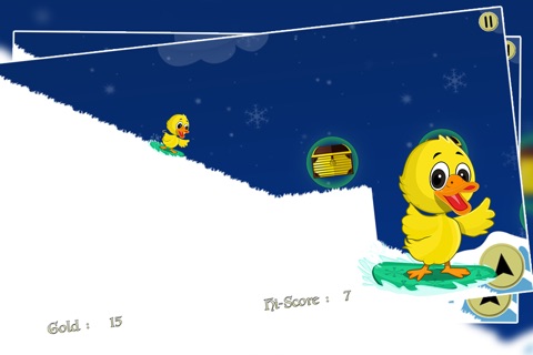 Snowboard Ice Duck : The Winter Cute Animal Fun Fast Race - Gold screenshot 4