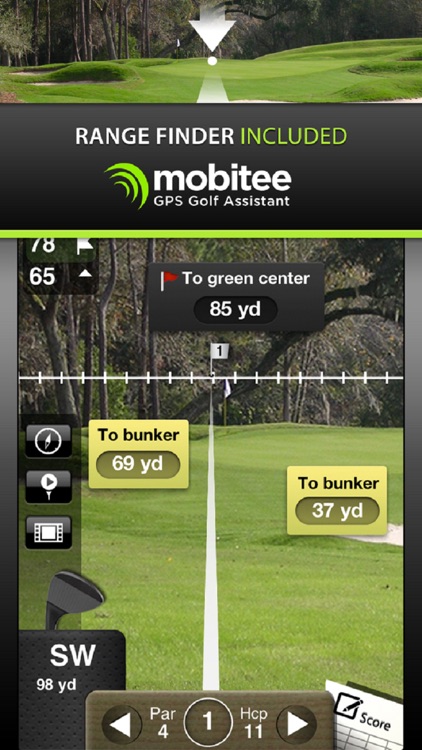 Mobitee Golf GPS Rangefinder Scorecard