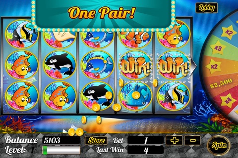 Slots Big Gold Fish with Daily Giveaways Casino Plus Bonus Games screenshot 2