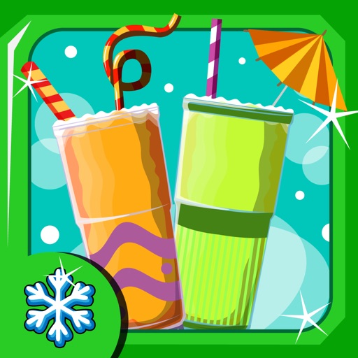 Cold Berry Dessert Cocktail - Shake Summer Smoothie Straw Machines iOS App