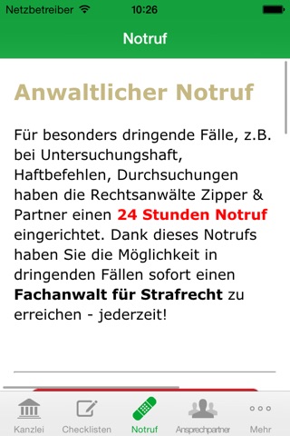 Rechtsanwälte Zipper & Partner screenshot 2