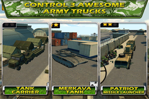 Tank Parking Blitz Race with Heavy Army Trucks, Missile launcher and Tanks screenshot 2