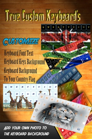 A Cool Custom Keyboard: Africa Flags and Photo Backgrounds screenshot 2