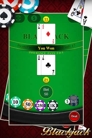 !1 Blackjack screenshot 2