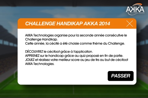 Challenge Handikap AKKA : Tirs au but cécifoot screenshot 3