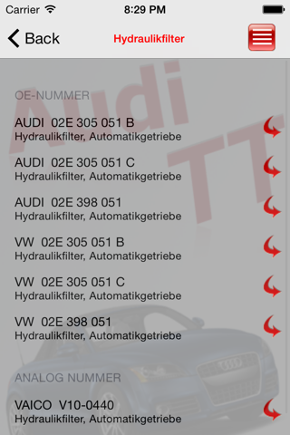 AutoParts  Audi TT screenshot 2