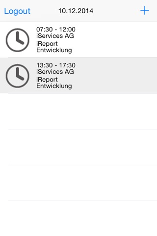 iReport Zeiterfassung screenshot 2