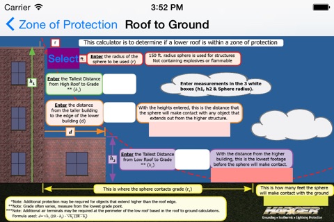 Zone of Protection Calculator screenshot 3