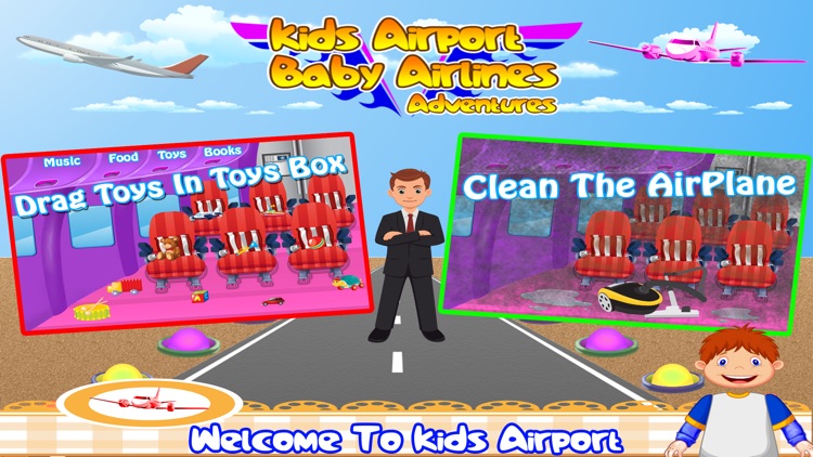 Kids airport baby Airlines adventures - little boys & girls games
