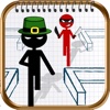 A Super Stick-Man Scary Maze Runner : Fleeing Knife Fighting Red Stickmen FREE