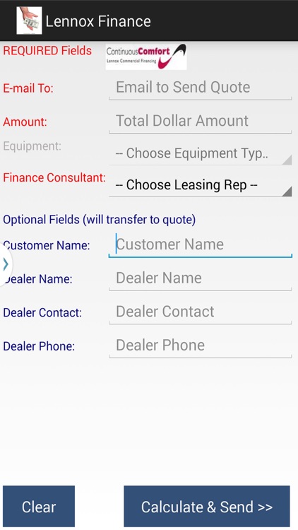 Lennox Finance Calculator