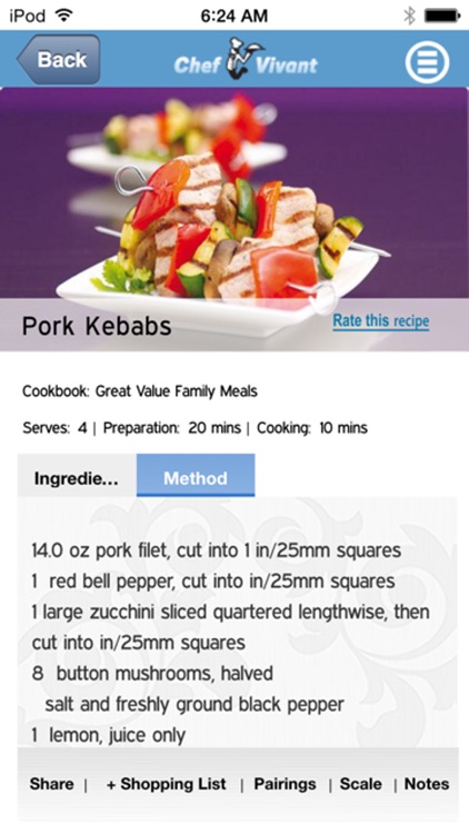 Chef Vivant - iPhone Edition - Customizable, Interactive, Digital Cookbooks and Recipe Channels screenshot-3
