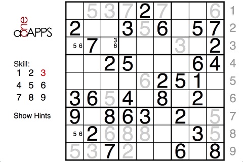 a1Apps Sudoku screenshot 2