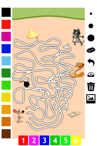 A Labyrinth Coloring Book & Learning Game for Toddlers: Cool Animals Maze screenshot 3