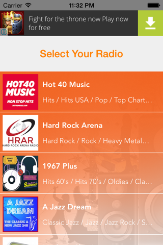 Internet Live Radio  - Radio Stations with Free Music Online screenshot 2
