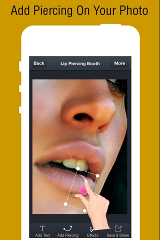 Lip Piercing Booth PRO - Try HD Lip Rings for your Cute Face or Send Piercing Idea to a Body Piercing Saloon screenshot 3