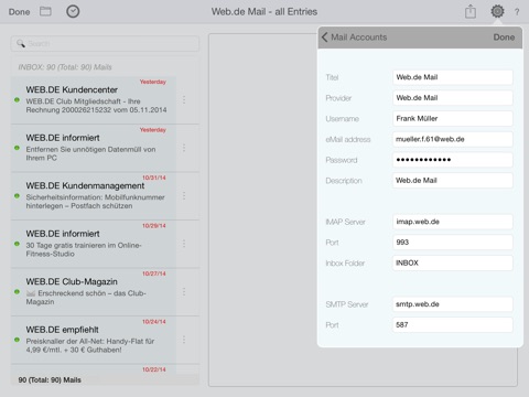 CRM Business Mail - eMail, Contacts and Notes for the professional Customer Relationship Management screenshot 4