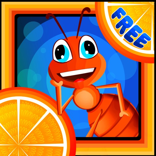 Ant on a Fruit Wheel : Food Collect Before Winter Comes - Free icon