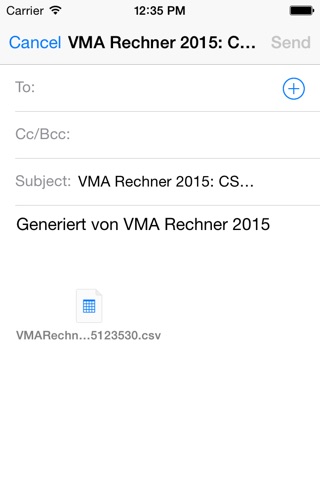 VMA Rechner 2015 screenshot 3